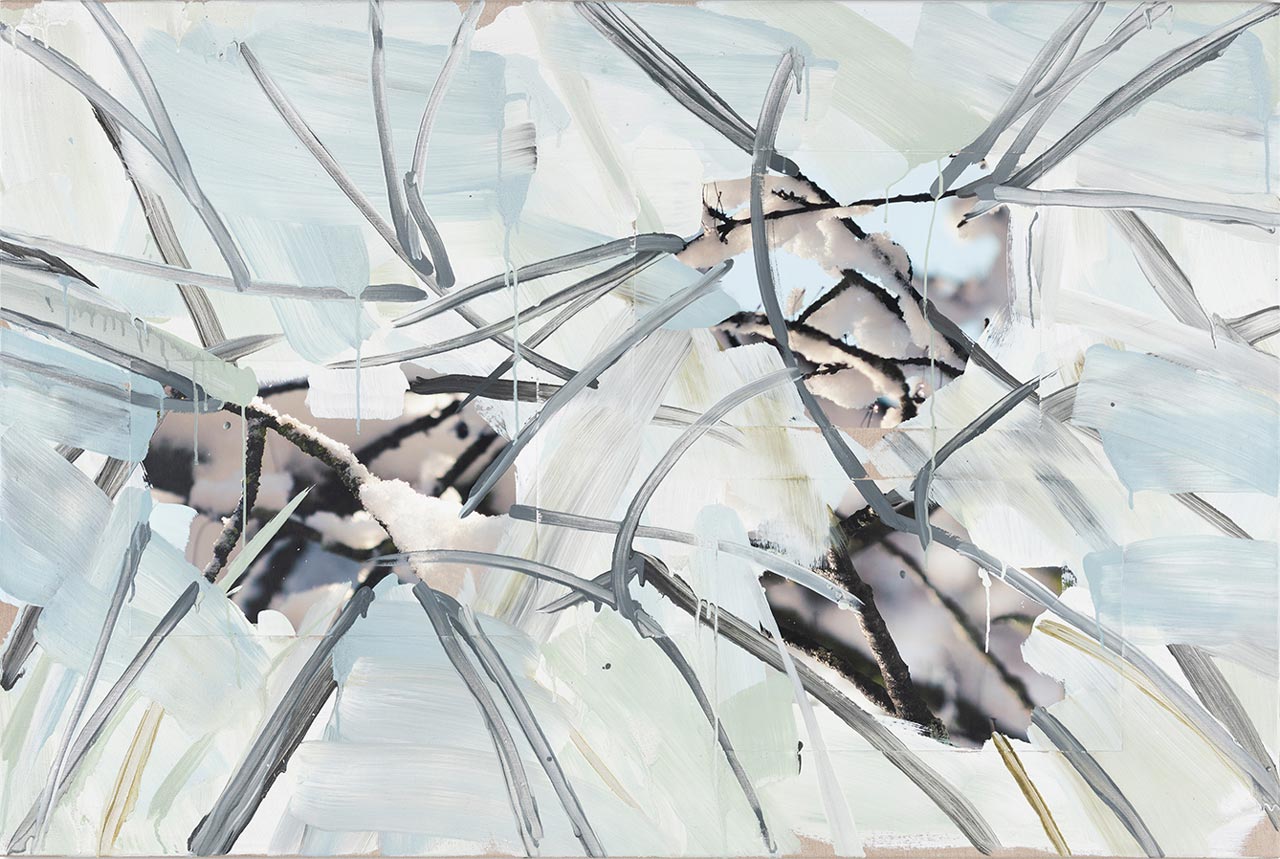 Monika Humm Winter 5, 2019, MT/LW, 100x150x2 cm