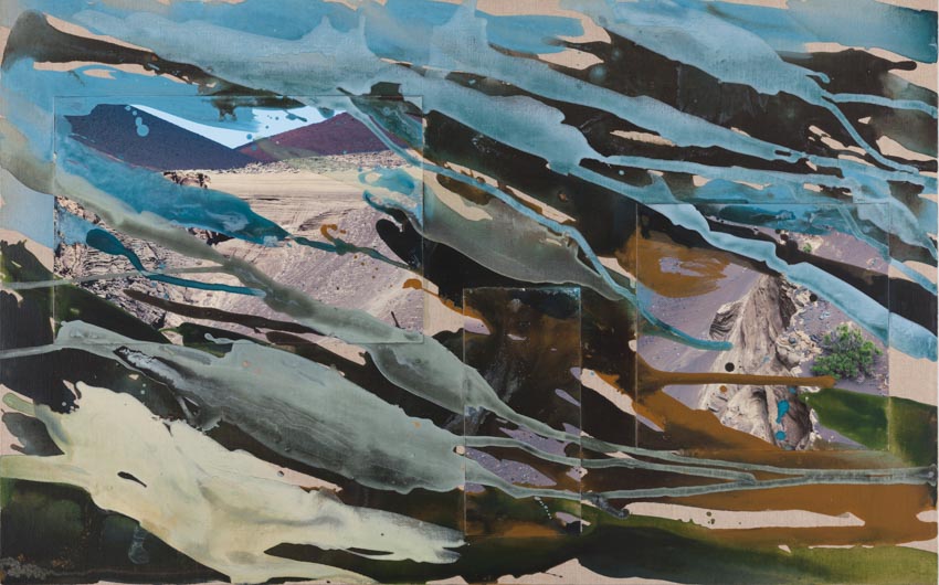 Monika Humm  Volcanism 7, 2017, MT/LW+Hartfaser, 75x120x2,5cm