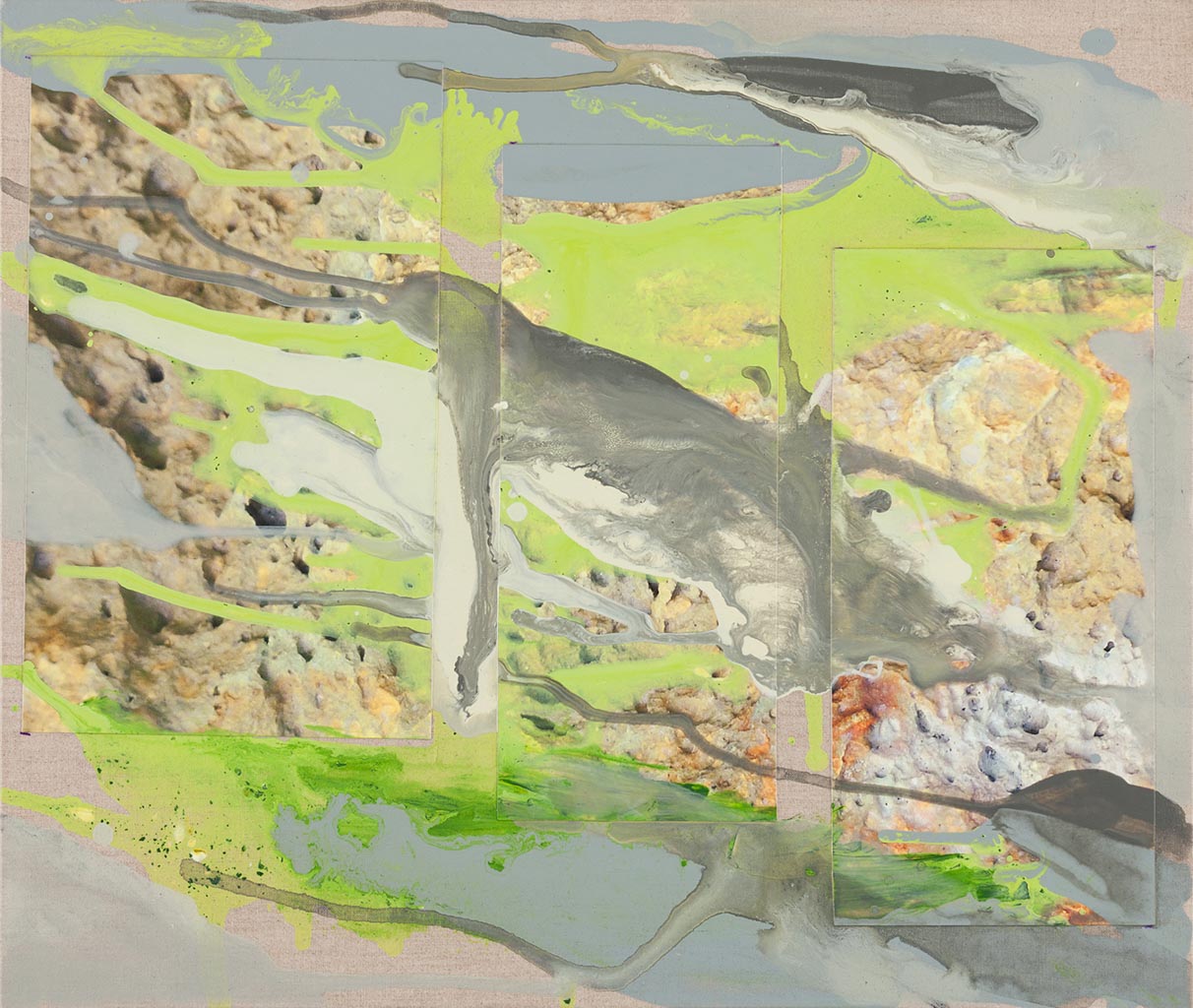 Monika Humm  Volcanism 8, 2017, MT/LW+Hartfaser, 47x56x0,5cm