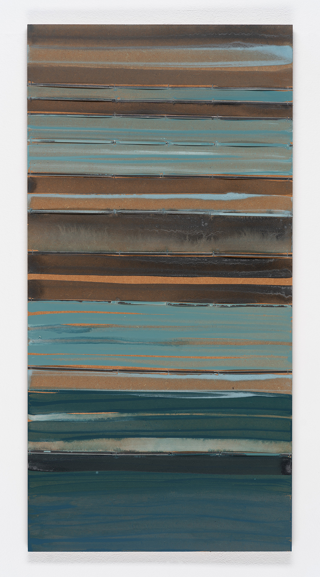 Monika Humm, Linien und Horizonte 2, 2020, MT/MDF, 100x50x1,5cm