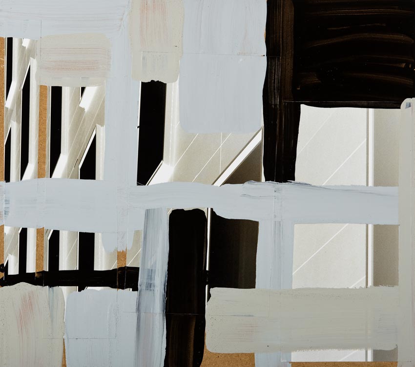 Monika Humm Global 51, 2012, Mischtechnik auf MDF, 47x53x0,5cm