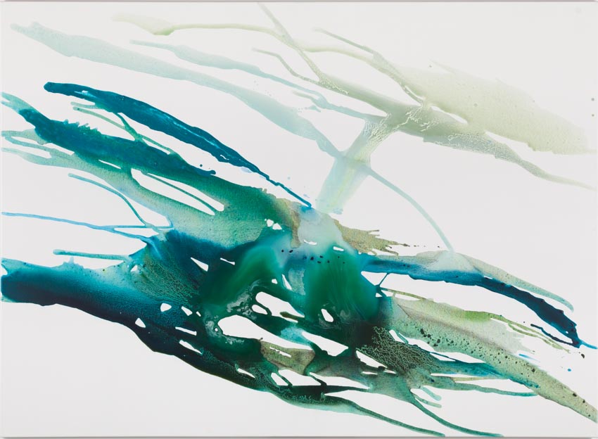 Monika Humm Volcanism-Floating 15, Acryl/LW, 135x185x2cm