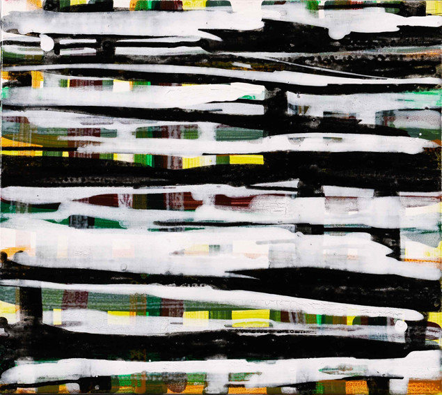 Monika Humm Going on 54, 2009, Acrylmalerei auf Leinwand, 40x45x2cm