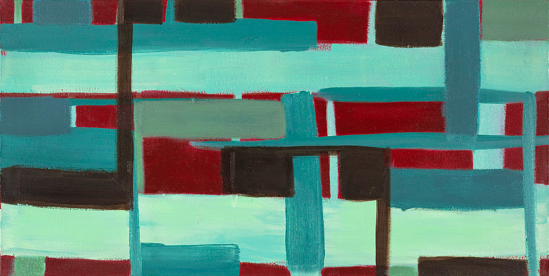 Monika Humm Transition 20, 2015, Oelmalerei auf Leinwand, 70x140x3cm