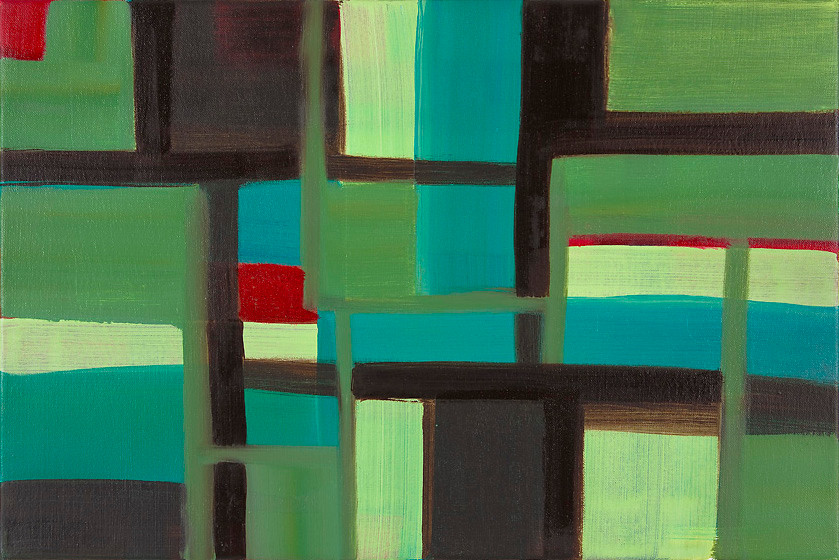Monika Humm Transition 24, 2015, Oelmalerei auf Leinwand, 40x60x3cm