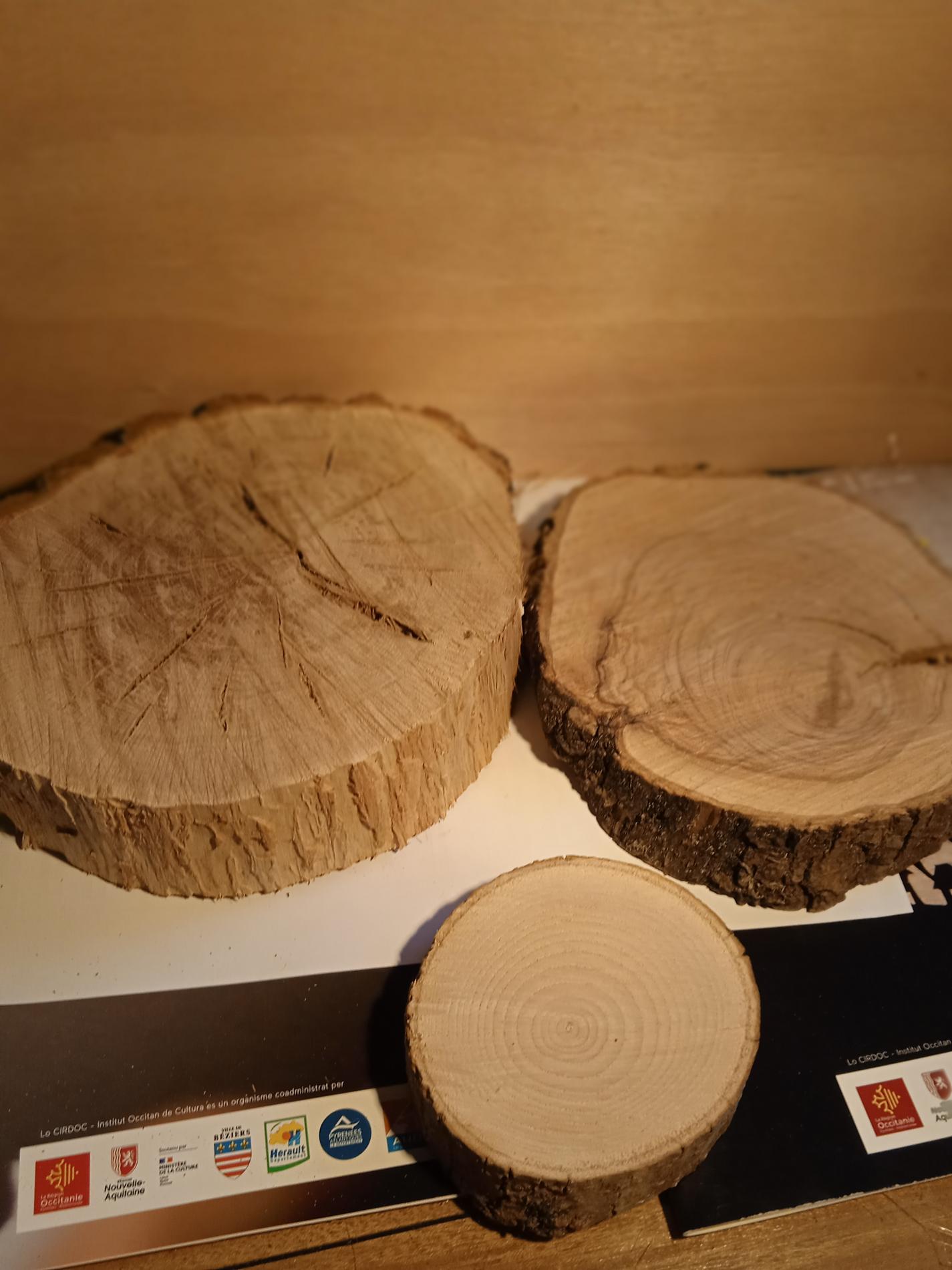 Ronds de bois pour divers objets