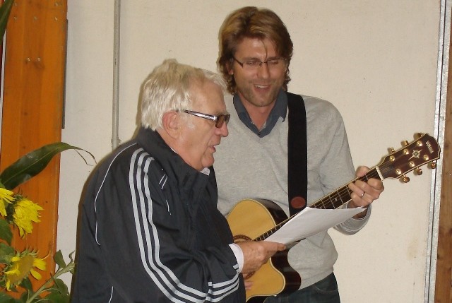 Machten tolle Stimmung beim Hoffest: Josef Heigl, Hans Jörg Wagmann