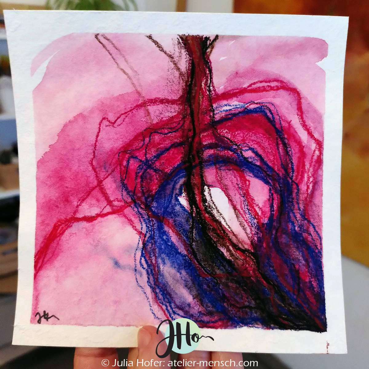 moodmini#3 Mixed media auf Papier ca. 15x15