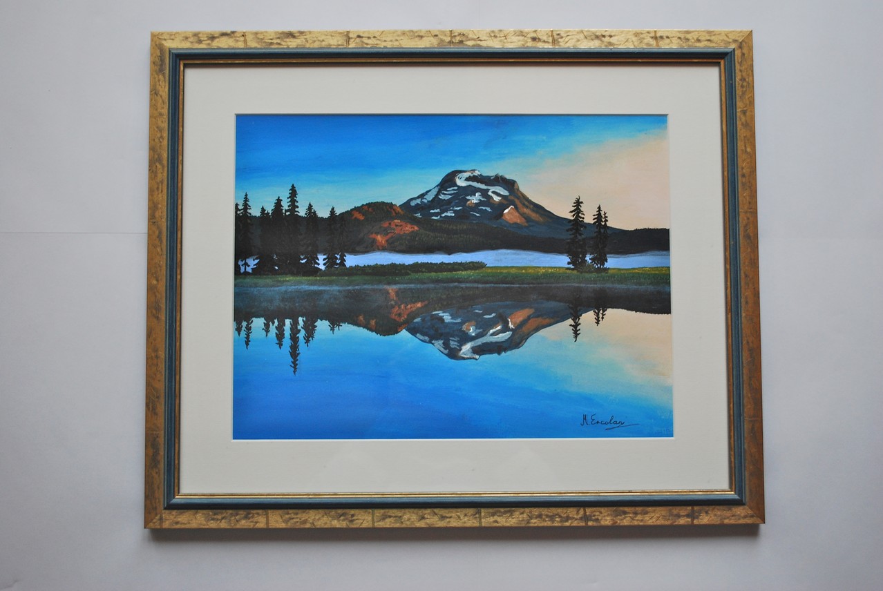 Morgenglanz  /  Gebirge in den USA   54x44cm.   CHF   750.-- 