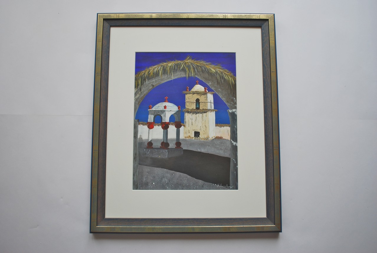 Ruhe  /  Kapelle in Chile   52x61cm.   CHF   790.--