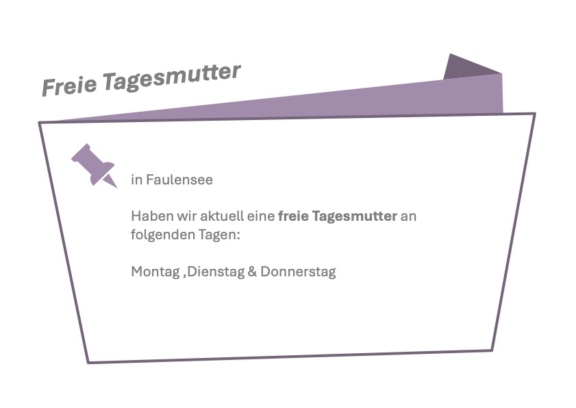 Tagesfamilie - Tagesmutter in Faulensee