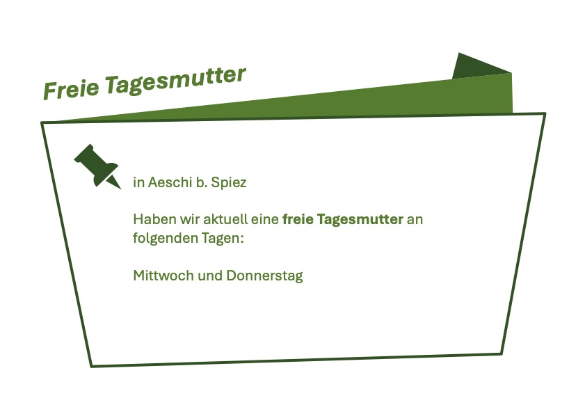 Tagesfamilie - Tagesmutter in Aeschi b. Spiez