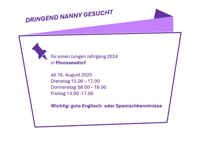 Nanny in Moosseedorf gesucht