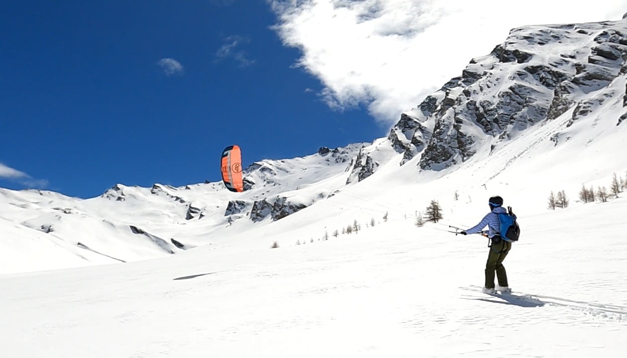 Snowkite, la saison approche , pratiquer dans les Alpes