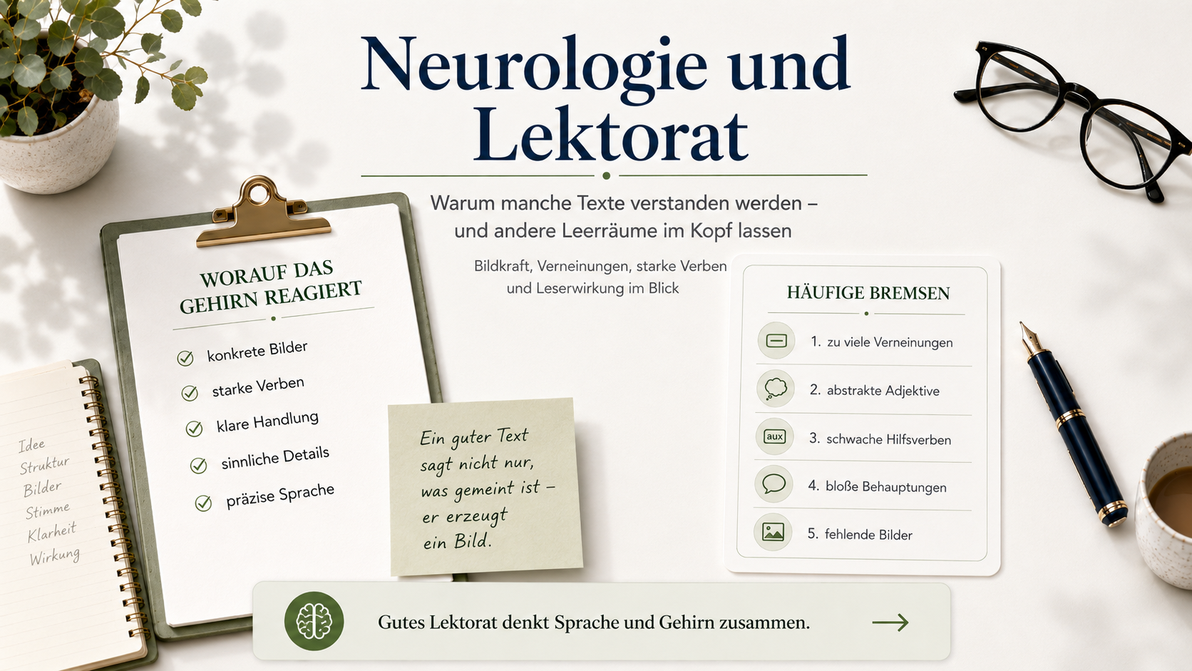 Neurologie und Lektorat: Warum verständliche Texte Bilder im Kopf erzeugen