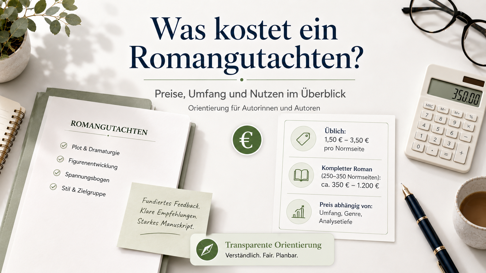 Was kostet ein Romangutachten? Preise, Umfang und Nutzen für Autorinnen und Autoren
