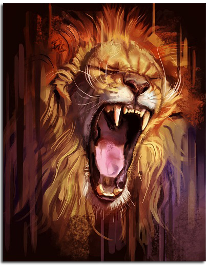 Angry Lion by TehChan