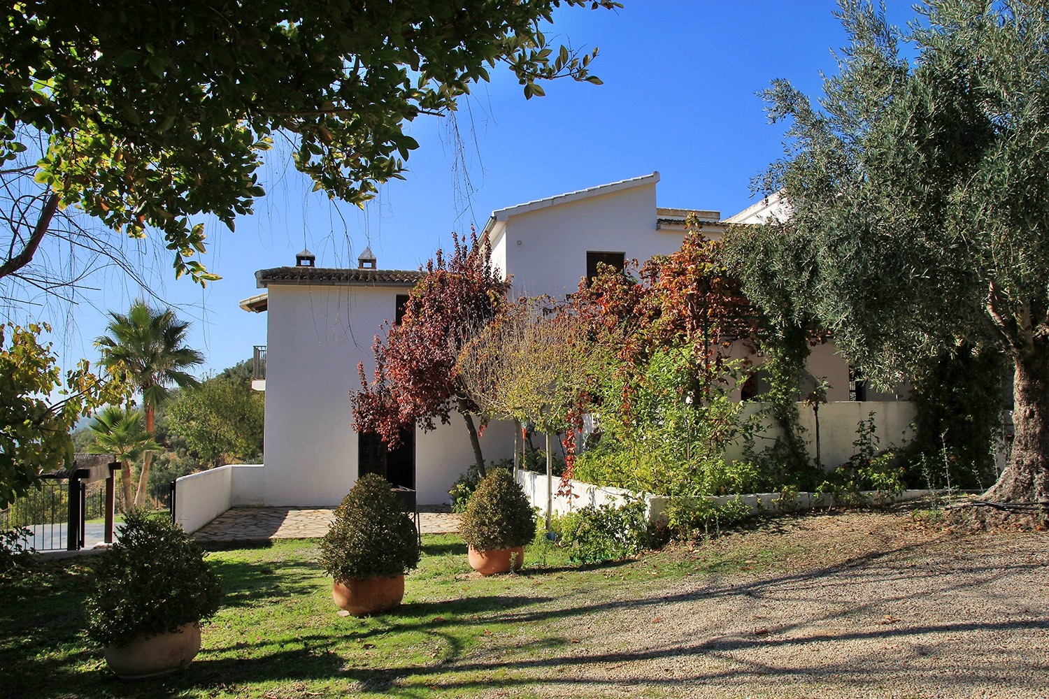 The front of the farmhouse