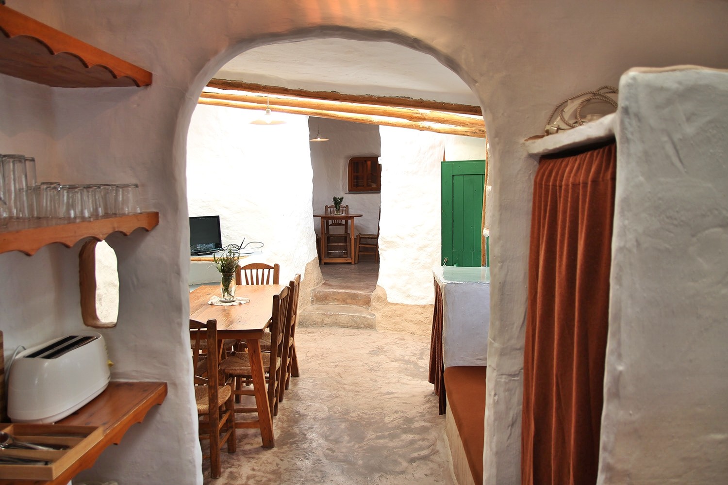 View from the kitchen to the dinning room