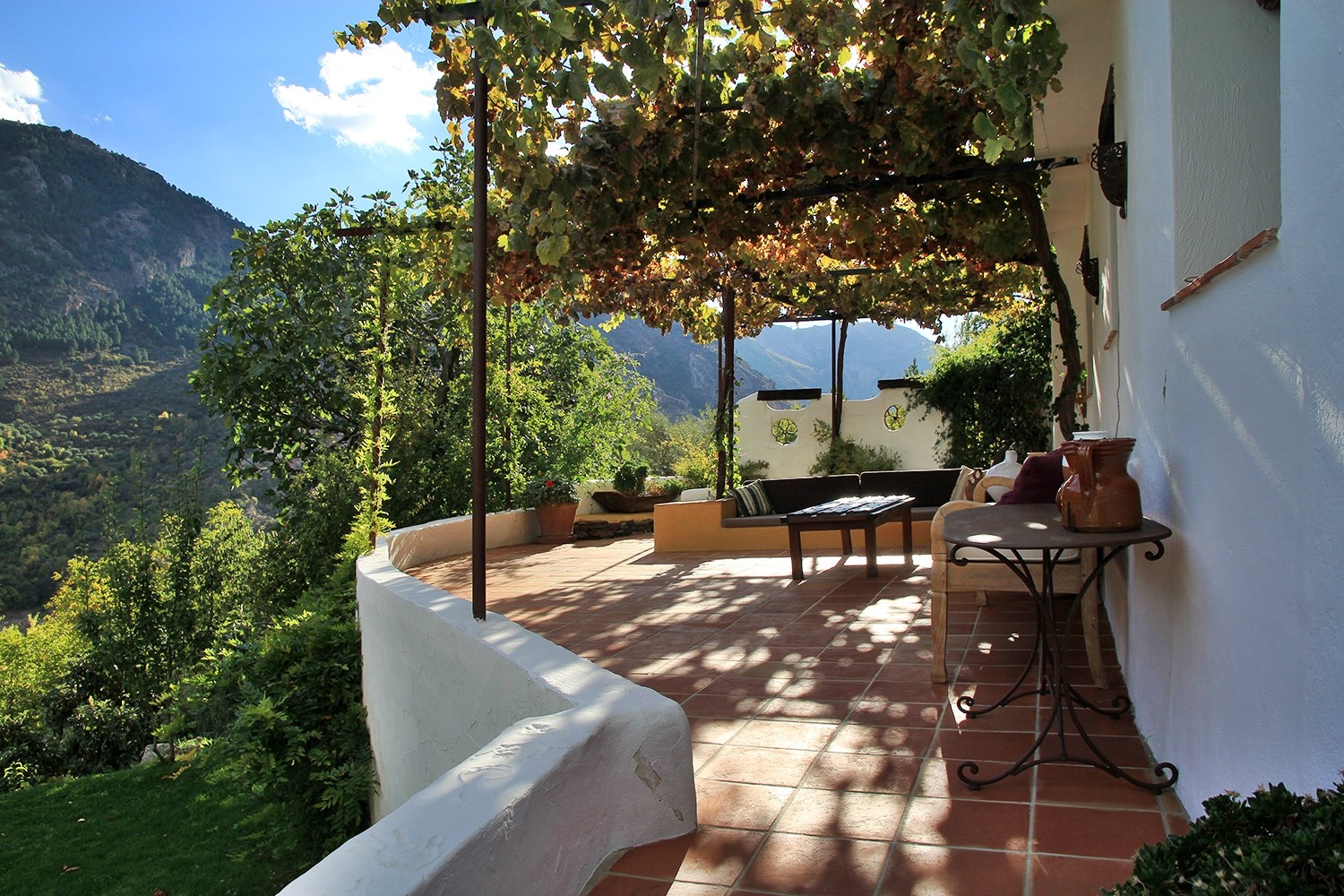 The terrace of the farmhouse