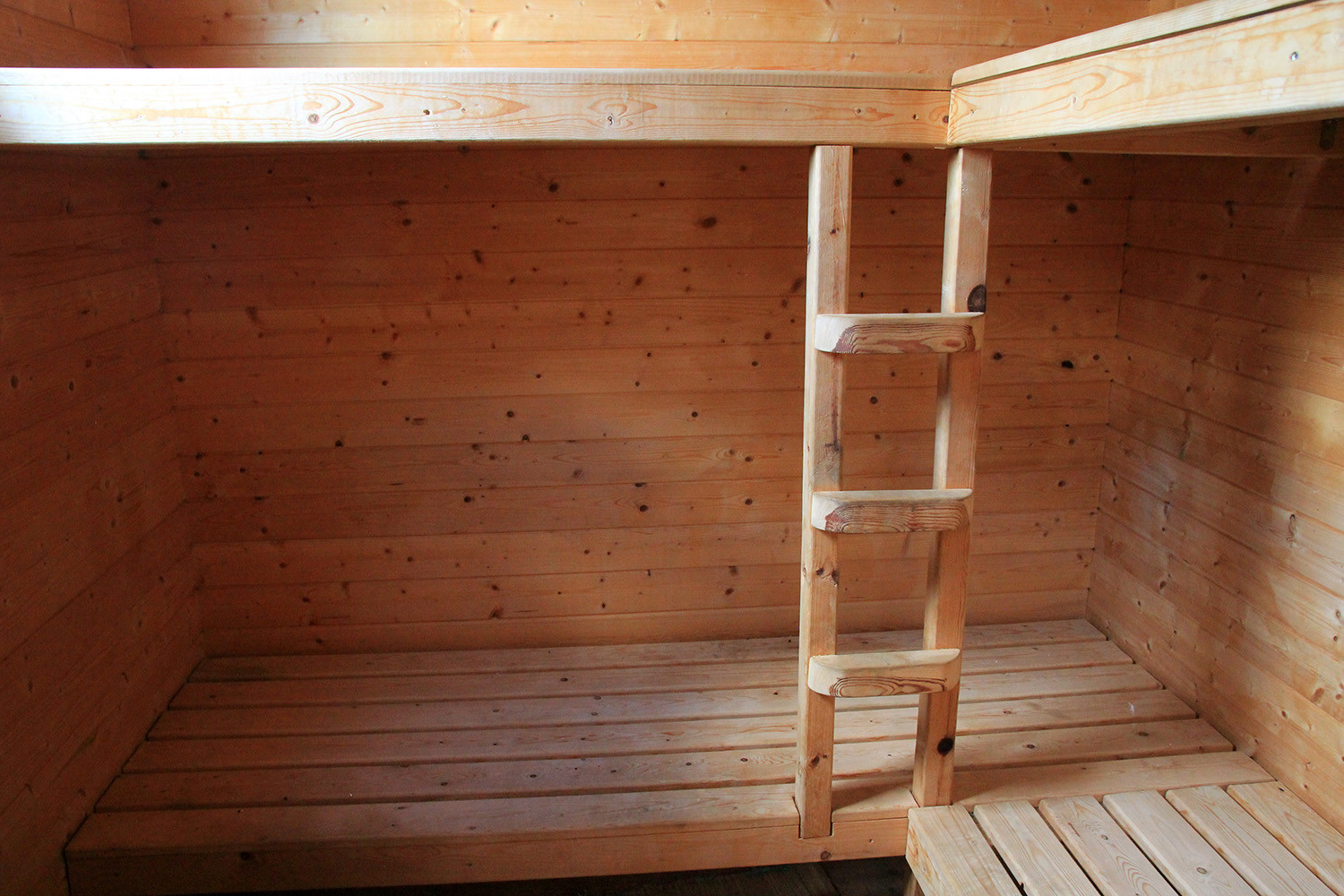 The sauna inside