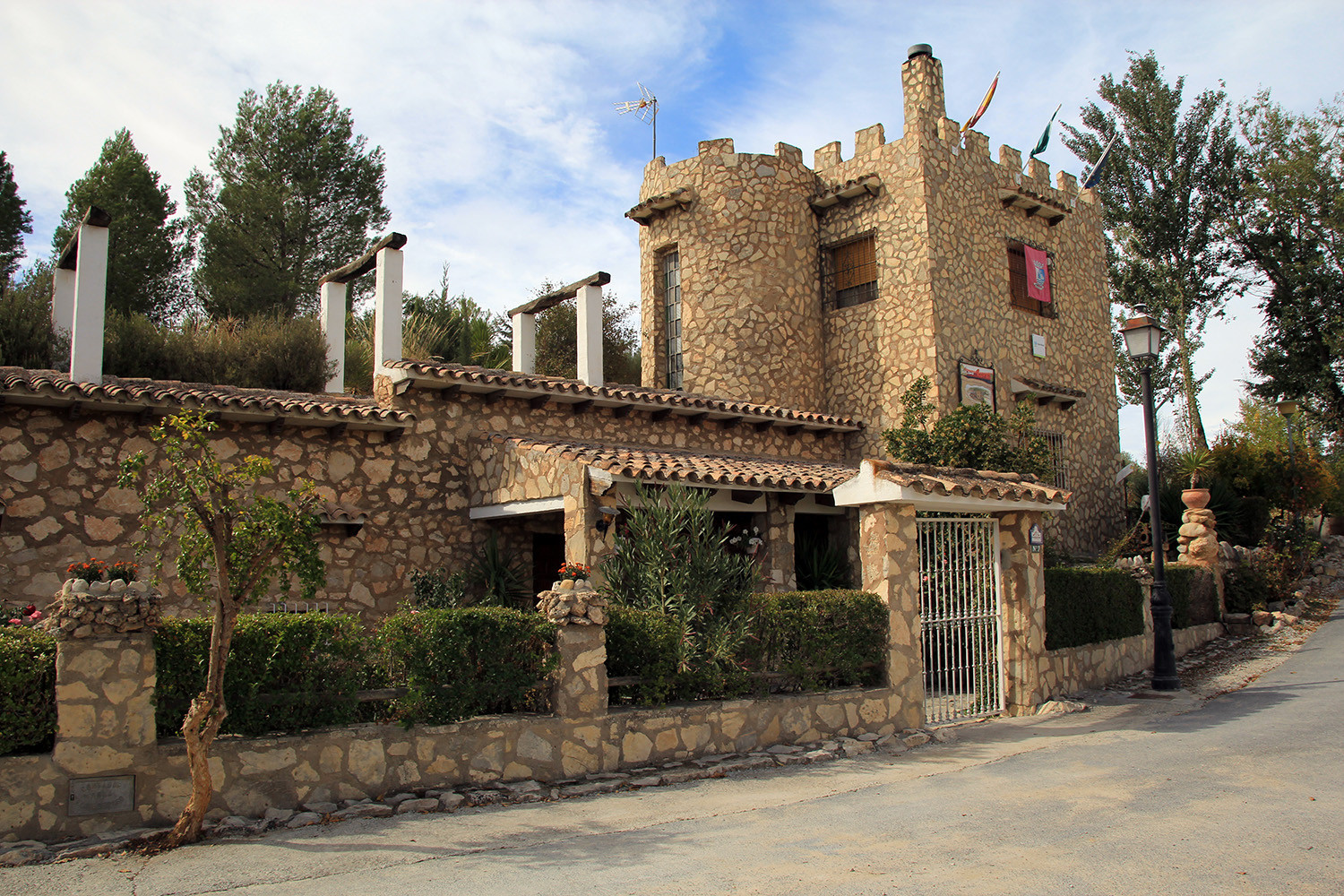 Front view ( the left part is the cave)