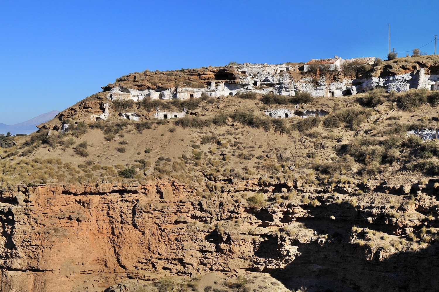 The view on the cave houses