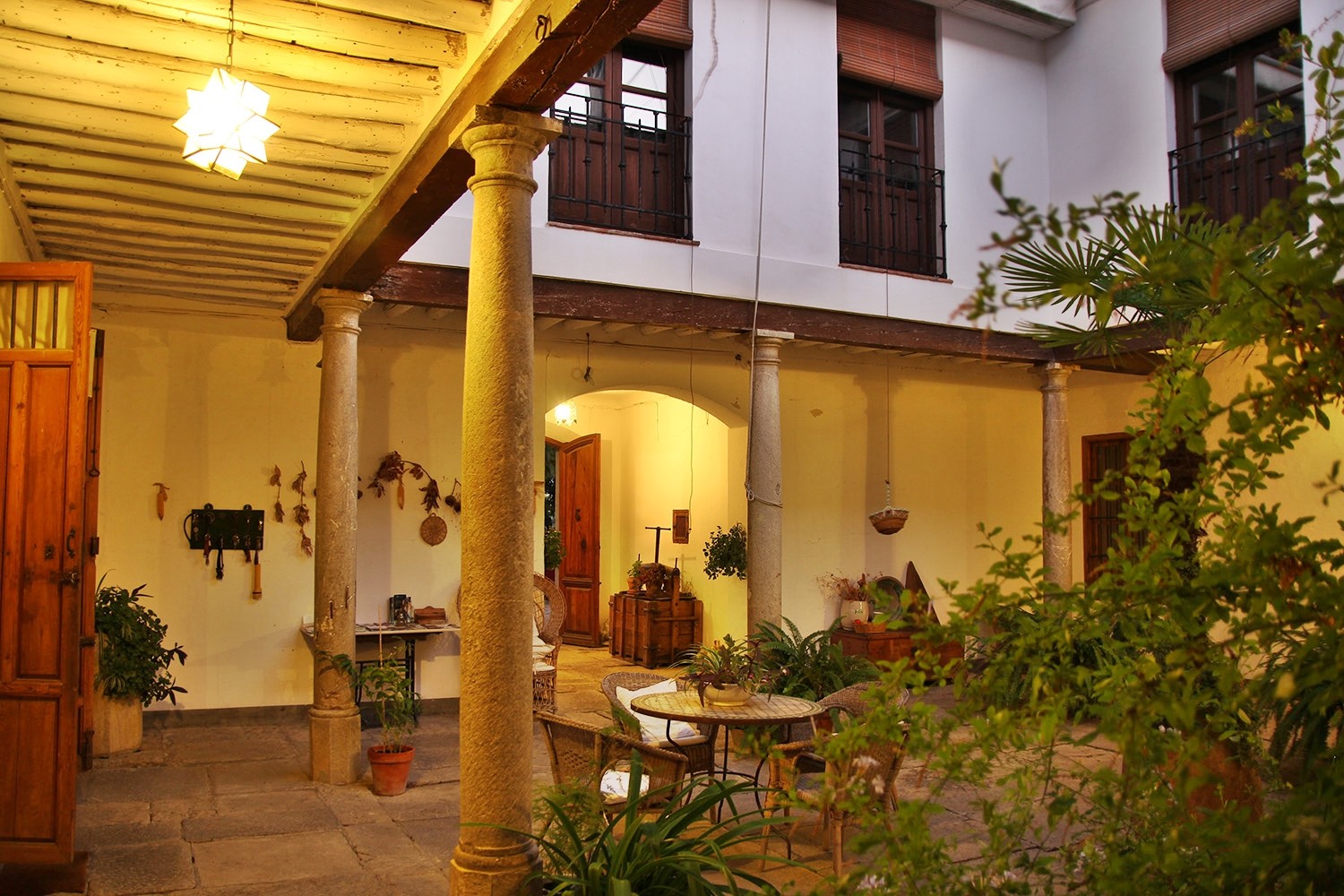 The courtyard by night