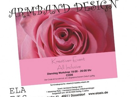 Gutschein bestellen online Wertgutschein 35€ für Armband Design Workshop in Düsseldorf Geschenkgutschein