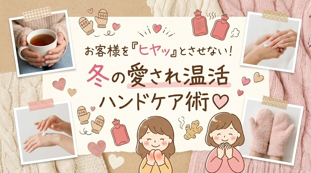 お客様を「ヒヤッ」とさせない！冬の愛され温活ハンドケア術♡