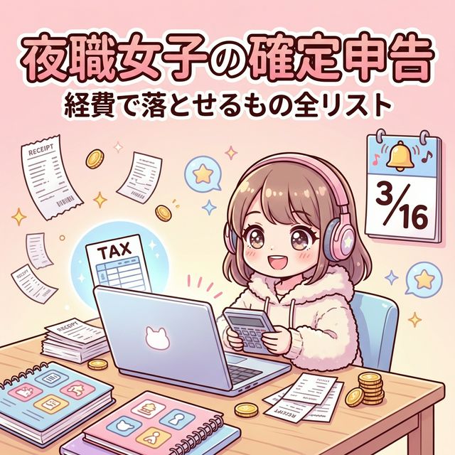 【2026年版】夜職女子の確定申告ガイド──経費で落とせるもの全リスト＆AIで自動仕分け
