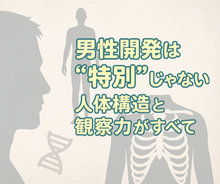 男性開発は“特別”じゃない──人体構造と観察力がすべて