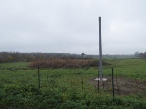 Fundament und Mast wurden durch die Badenova errichtet