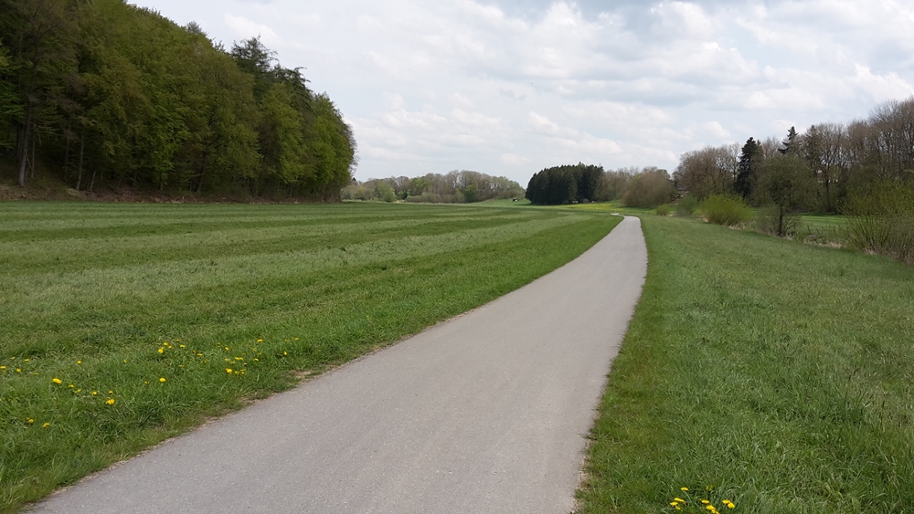 Auf der Zielgeraden Aßmannshard in Richtung Alberweiler