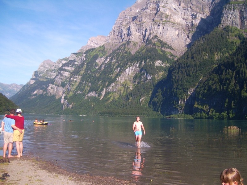 Uwe beim Bad im Klopeiner See