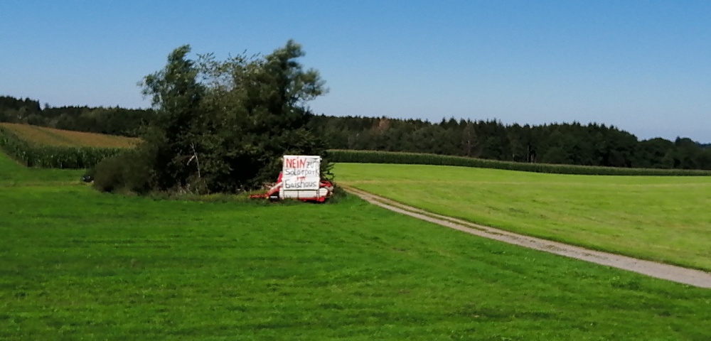 In Alttann wird gegen einen Solarpark protestiert, ich wünsche denen ein kleines Atommüllendlager vor der Haustür
