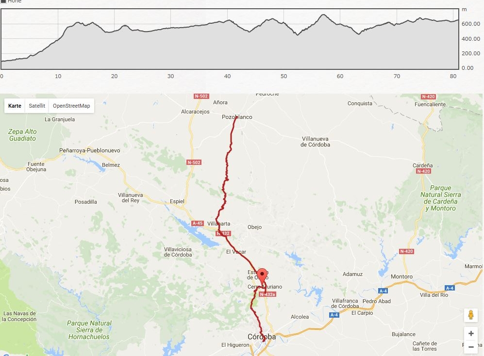 3- Etappe: Cordoba - Pozoblanco