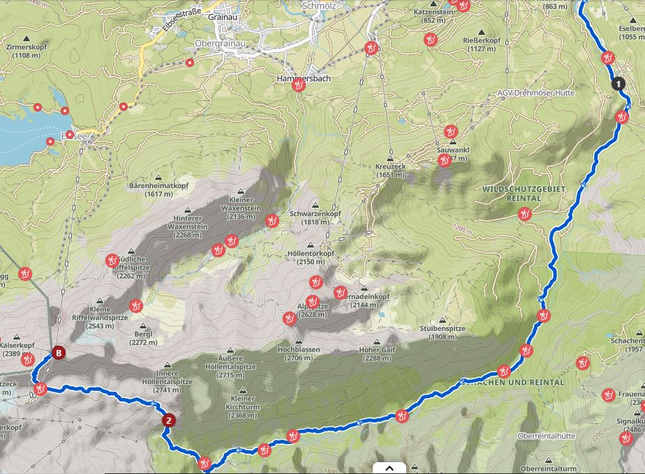 Start am Skistadion, 21,5 km, 2220 hm