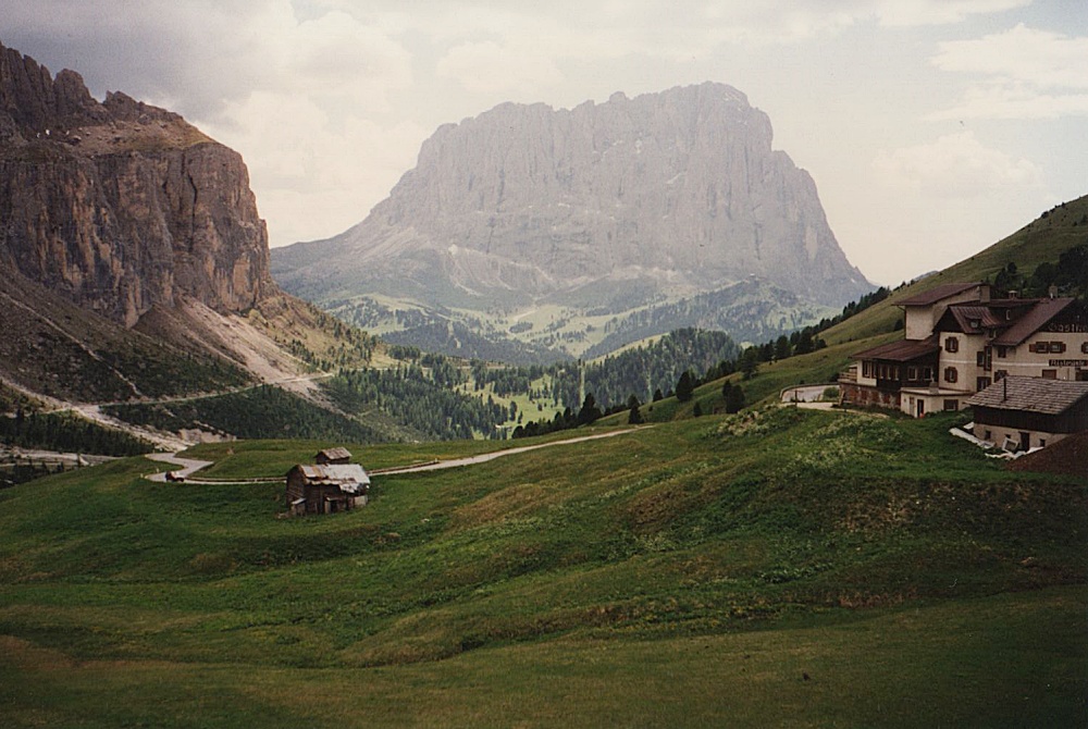 Der Langkofel vom Grödnerjoch