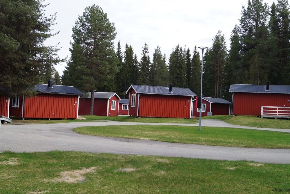 Hütten auf dem Campingplatz