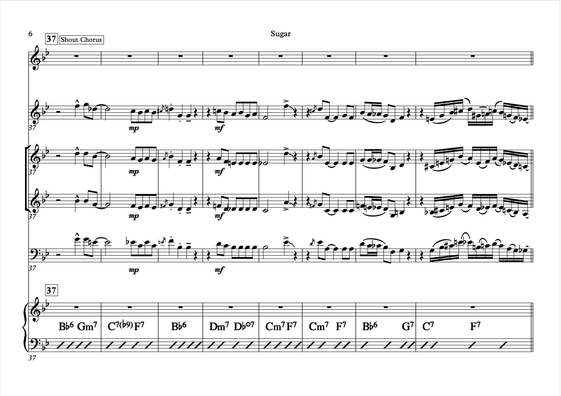 Vocalarrangements für die Huggee Swing Band