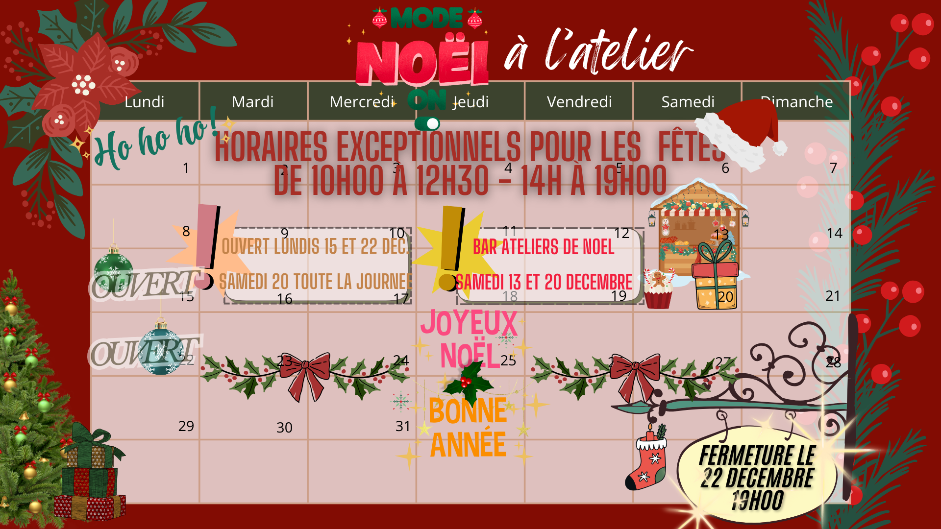 DECEMBRE A L'ATELIER