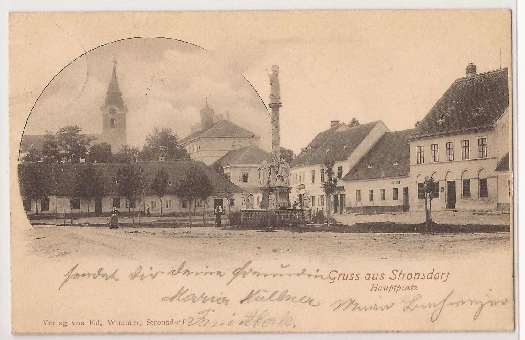 Stronsdorf 1903 Hauptplatz