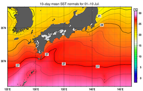 ▲海面水温平均値