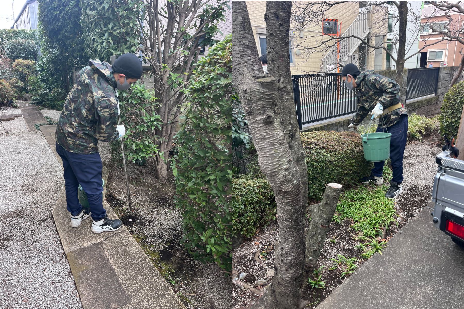 【高木町】春への準備！年間管理のお客様宅で「寒肥」を行いました！