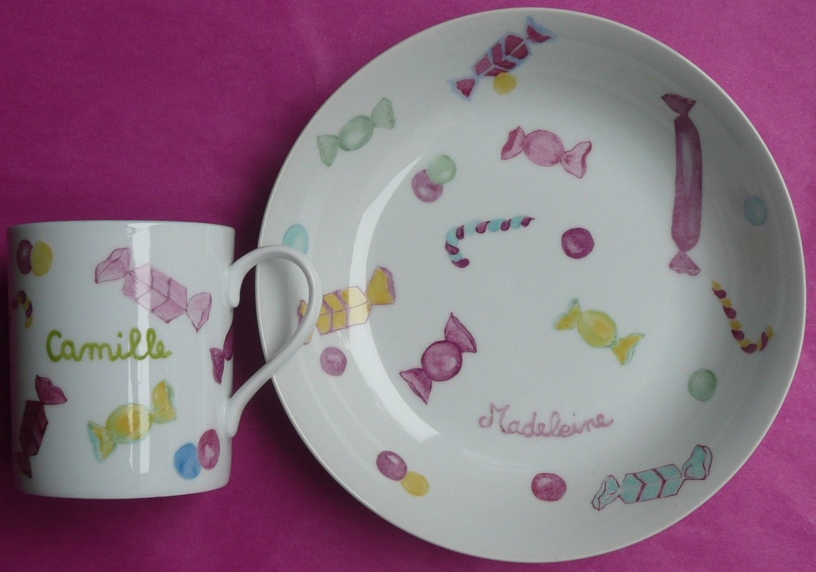 Mug et assiette creuse Bonbons