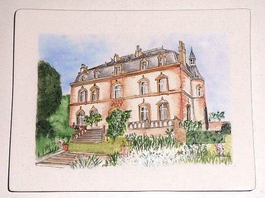 Plat rectangulaire Reproduction Maison de Famille