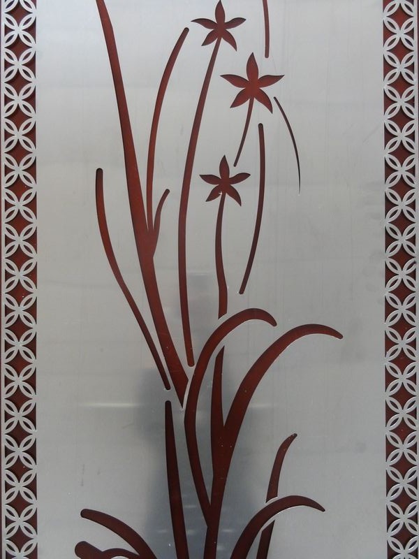 laser cutting metal work of orchid