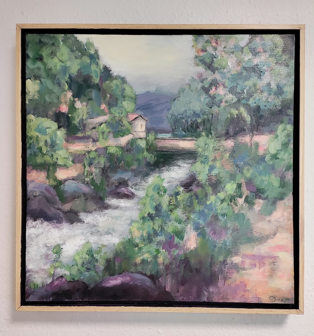 Landschaft in Italien, Acryl auf Leinwand, 50x50 cm, 250 €