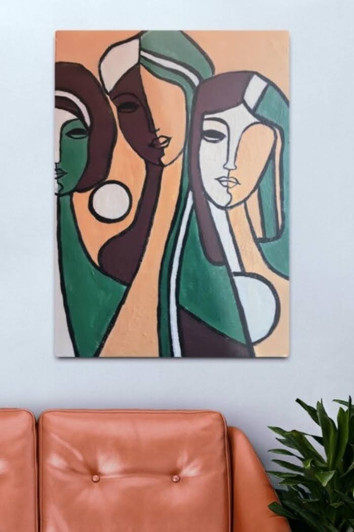 Die Schwestern, Acryl auf Leinwand, 80x 60 cm
